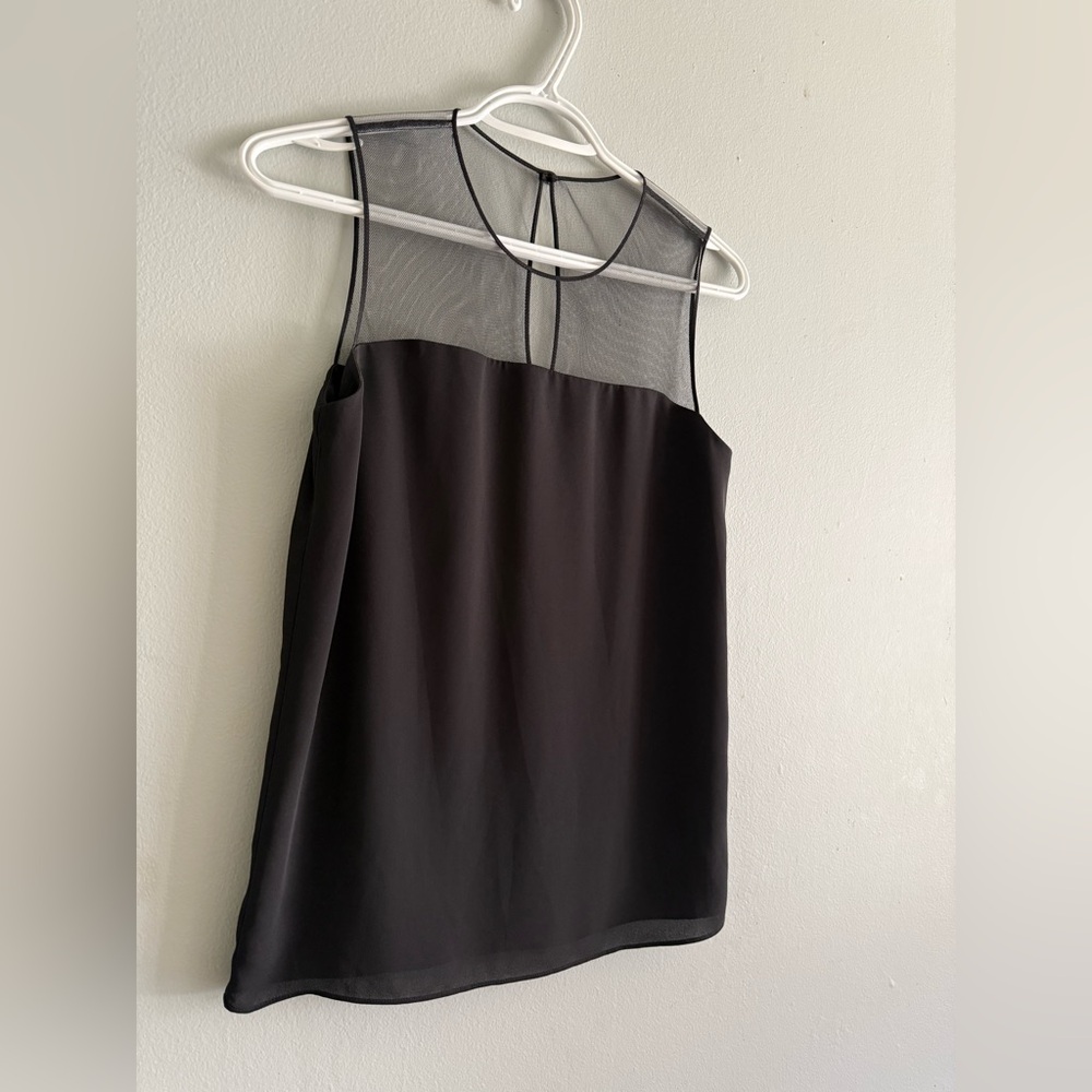 Aritzia Babaton Elegant Black Sheer Women's sleeveless Top size XS - Picture 6 of 11